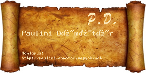 Paulini Dömötör névjegykártya